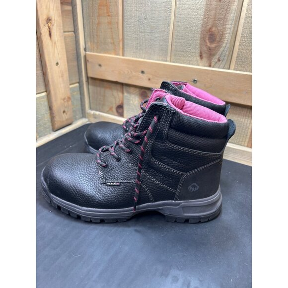 Wolverine Womens Size 9 Safety Toe Work Boots Black Leather ASTM F2413-18 - Picture 5 of 10